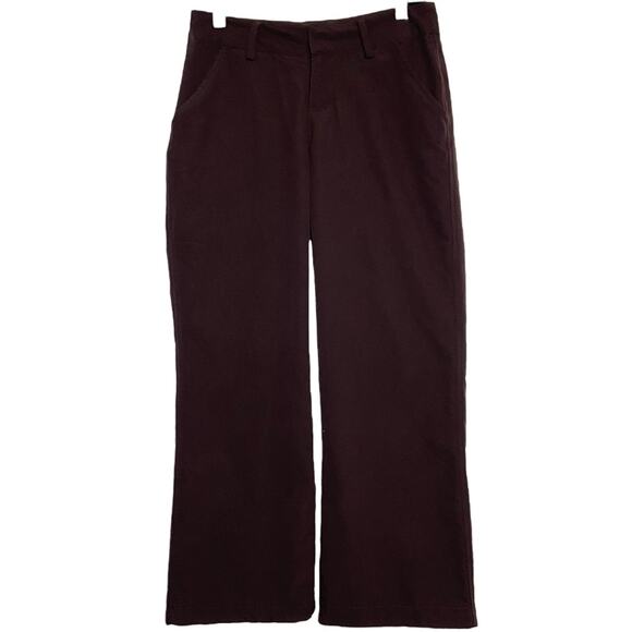 Patagonia Mystery Pants Bootcut Wide Leg Fly zip Button Closure Brown 4 - Picture 1 of 4